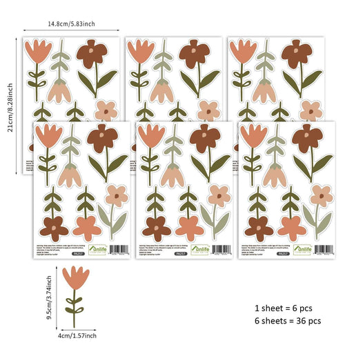 Boho Flower Wall Decals - Elegant & Stylish Designs-Kids Nursery Bohemian Wall Decals