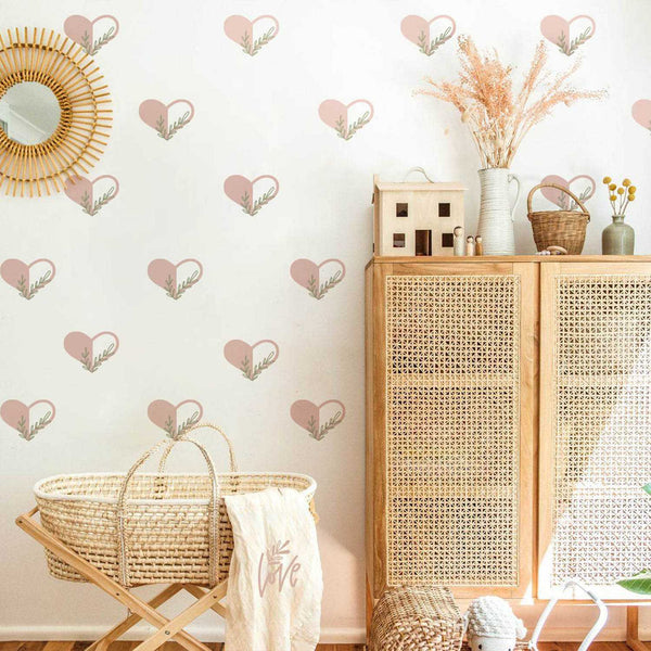 Boho Hearts Children Wall Decals: Inspiring Room Décor-Kids Nursery Bohemian Wall Decals