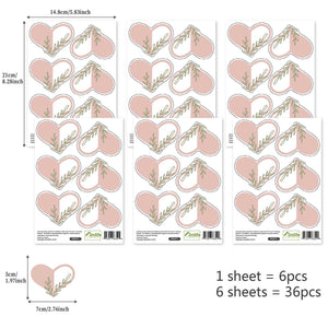 Boho Hearts Children Wall Decals: Inspiring Room Décor-Kids Nursery Bohemian Wall Decals