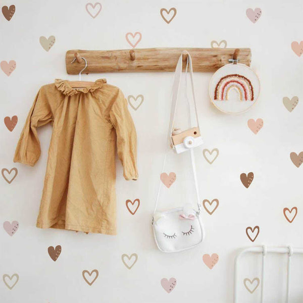 Boho Hearts Wall Decals: Express Your Style-Kids Nursery Bohemian Wall Decals