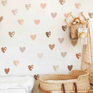 Boho Hearts Wall Decals: Express Your Style-Kids Nursery Bohemian Wall Decals