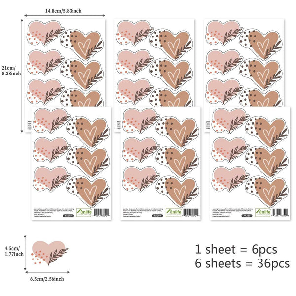 Boho Hearts Wall Decals: Express Your Style-Kids Nursery Bohemian Wall Decals