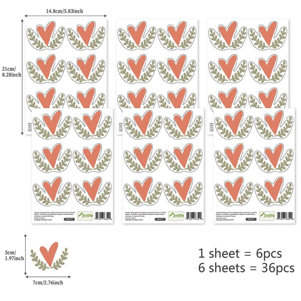 Boho Hearts Wall Decals: Express Your Style-Kids Nursery Bohemian Wall Decals