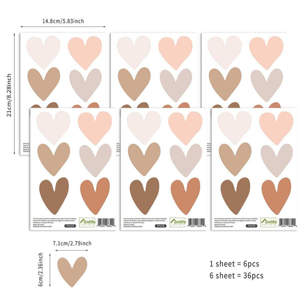 Boho Hearts Wall Decals: Express Your Style-Kids Nursery Bohemian Wall Decals