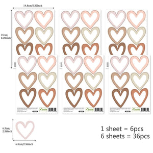 Boho Hearts Wall Decals Wall Sticker-Kids Nursery Bohemian Wall Decals