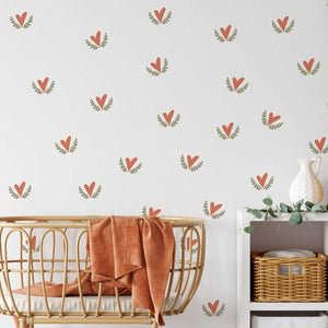 Boho Hearts Wall Sticker-Kids Nursery Bohemian Wall Decals