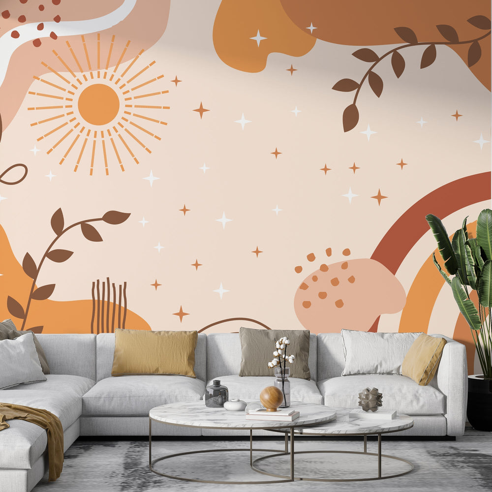 Boho Magic Wallpaper Mural - Transform Your Space-Geometric Shapes Wallpaper