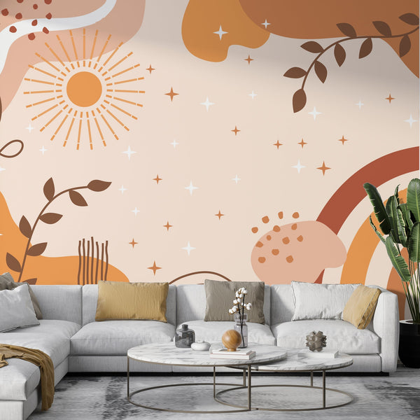 Boho Magic Wallpaper Mural - Transform Your Space-Geometric Shapes Wallpaper