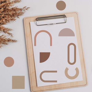 Boho Minimalistic Shapes Wall Stickers Wall Decal-Kids Nursery Bohemian Wall Decals