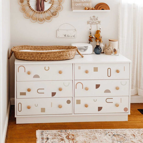 Boho Minimalistic Shapes Wall Stickers Wall Decal-Kids Nursery Bohemian Wall Decals