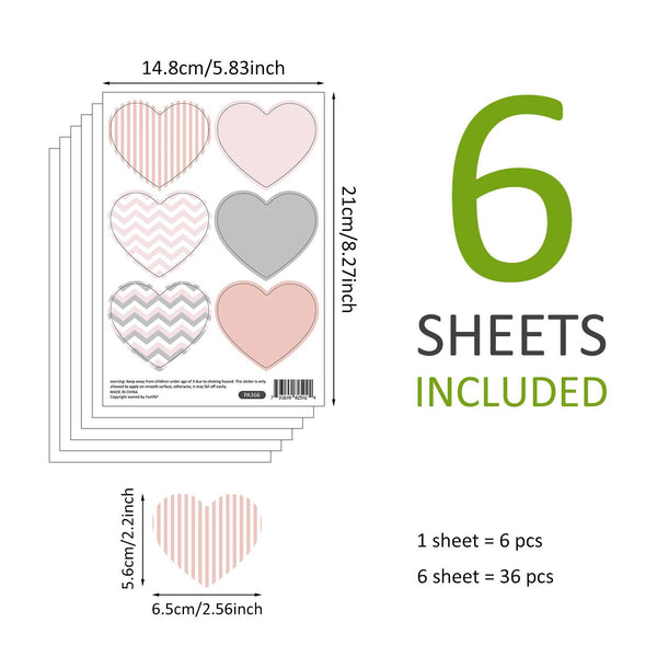 Boho Pink Stars Wall Stickers - Removable Nursery Decor for Girls Bedroom-