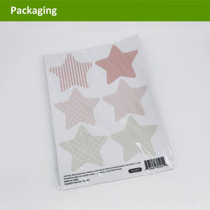 Boho Pink Stars Wall Stickers - Removable Nursery Decor for Girls Bedroom-