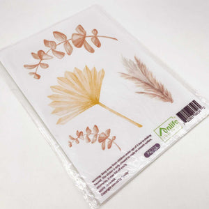 Boho Rainbow Leaf Stickers - Adhesive Decals-Kids Nursery Bohemian Wall Decals