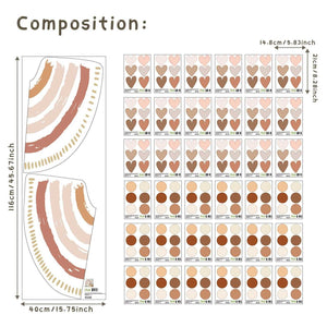 Boho Rainbow Wall Decal: Vibrant Room Decor-Kids Nursery Bohemian Wall Decals