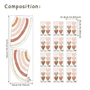 Boho Rainbow Wall Decal: Vibrant Room Decor-Kids Nursery Bohemian Wall Decals