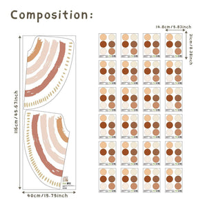 Boho Rainbow Wall Decal: Vibrant Room Decor-Kids Nursery Bohemian Wall Decals