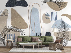 Boho Shapes Wallpaper Mural: Transform Your Space-Geometric Shapes Wallpaper