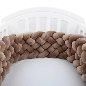 Breathable Brown 6 Knotted Cot Bumper: Cot Bumper-Crib Bumper