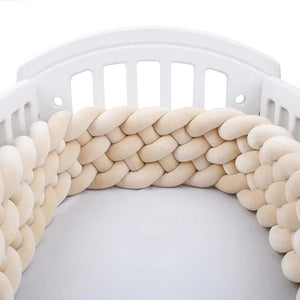 Breathable Brown 6 Knotted Cot Bumper: Cot Bumper-Crib Bumper