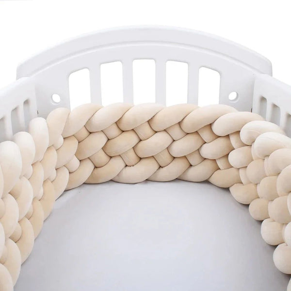 Breathable Brown 6 Knotted Cot Bumper: Cot Bumper-Crib Bumper