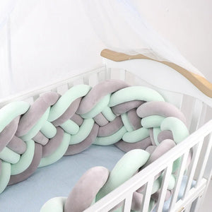 Breathable Green 6 Knotted Dual Cot Bumper: Cot Bumper-Crib Bumper