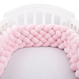 Breathable Pink 6 Knotted Cot Bumper: Cot Bumper-Crib Bumper