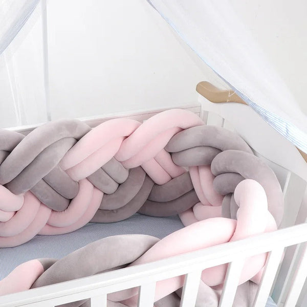 Breathable Pink 6 Knotted Dual Cot Bumper: Cot Bumper-Crib Bumper
