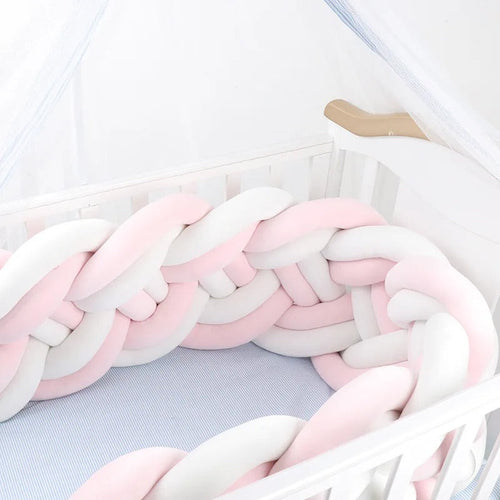 Breathable Pink 6 Knotted Dual Cot Bumper: Cot Bumper-Crib Bumper
