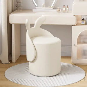 Bunny Girl Bedroom Round Stool-Foot Stools