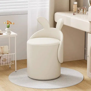 Bunny Girl Bedroom Round Stool-Foot Stools