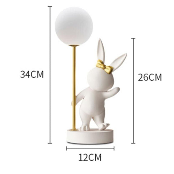 Bunny Rabbit Table Lamp for Kids Room-Kids Room Nursery Lighting