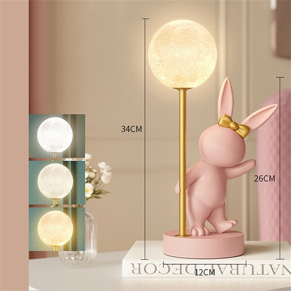 Bunny Rabbit Table Lamp for Kids Room-Kids Room Nursery Lighting