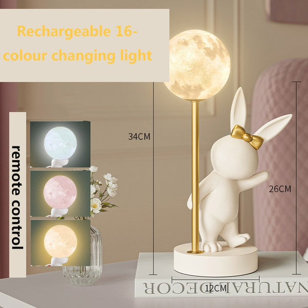 Bunny Rabbit Table Lamp for Kids Room-Kids Room Nursery Lighting
