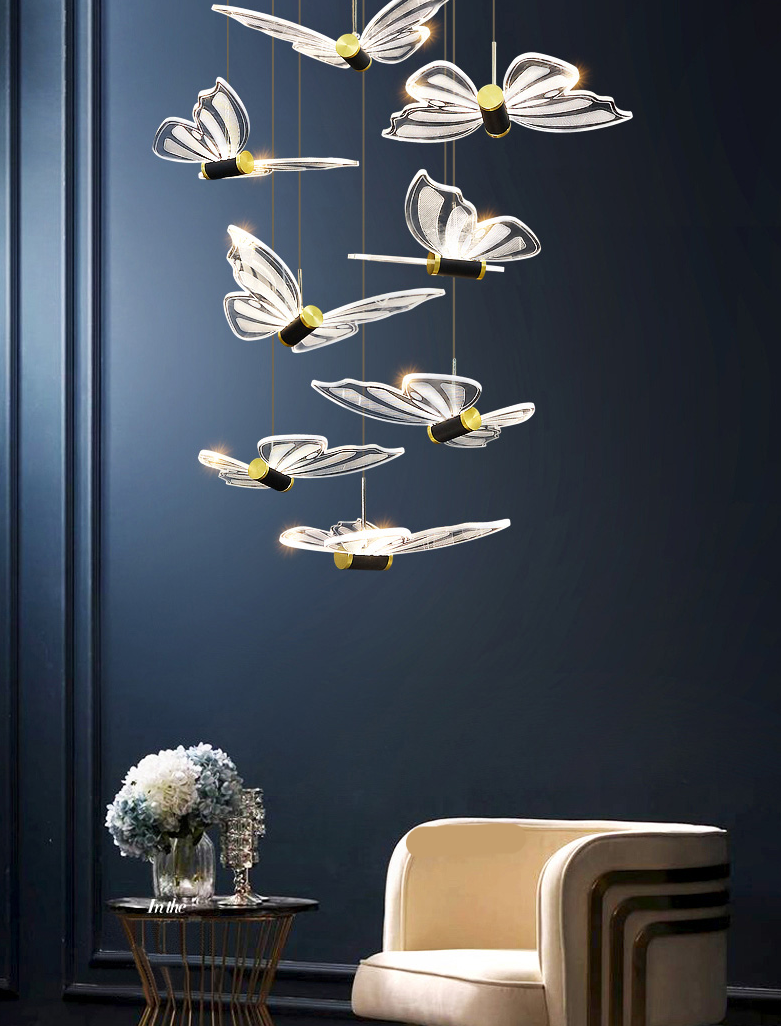 Butterfly Chandelier - Exclusive and Elegant Décor.-Staircase Chandelier