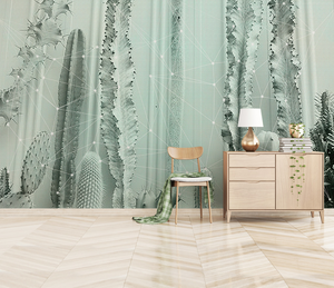 Cactus Wallpaper Murals: Transform Your Space-Flower & Leaf Wallpaper