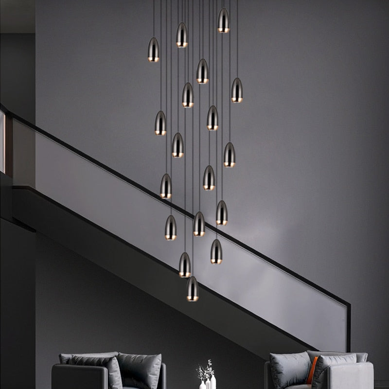 Capsule Design Chandelier: Sleek and Stylish Lighting-Staircase Chandelier