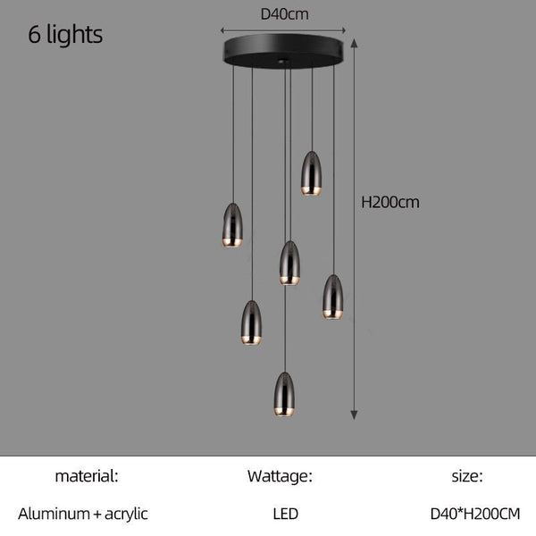 Capsule Design Chandelier: Sleek and Stylish Lighting-Staircase Chandelier
