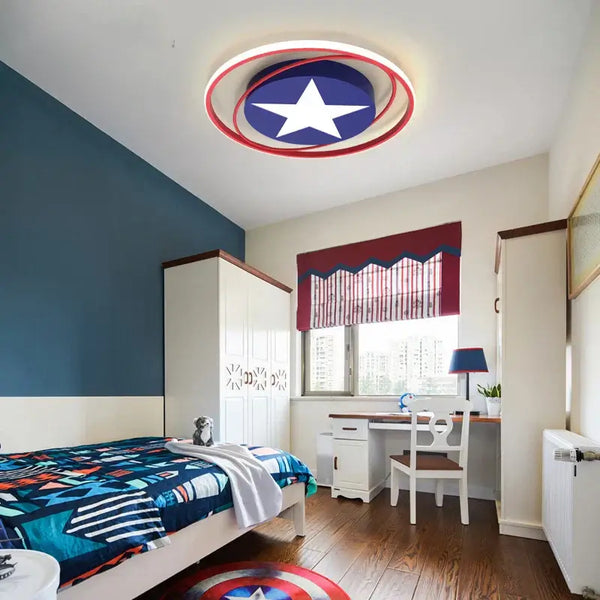Captain America Ceiling Light for Kids Room-Kids Room Nursery Lighting
