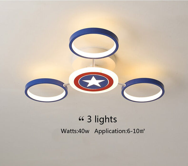 Captain America Kids Lighting – Marvel Merchandise-Kids Room Nursery Lighting