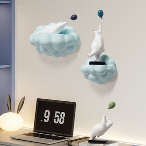 Cartoon Cloud Shape Wall Shelf-Kids Room Nursery Wall Hanging