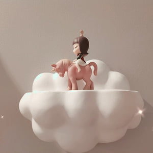 Cartoon Cloud Shape Wall Shelf-Kids Room Nursery Wall Hanging