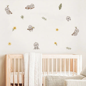 Cartoon Sloth Wall Sticker - Cute & Removable Kids Room Decal-