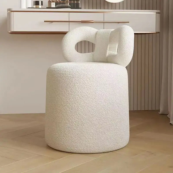 Cashmere Bow With Backrest Stool-Foot Stools