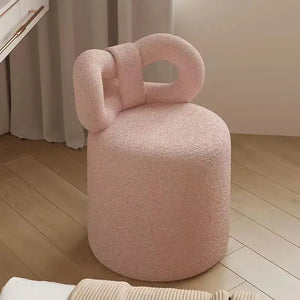 Cashmere Bow With Backrest Stool-Foot Stools