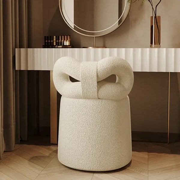 Cashmere Bow With Backrest Stool-Foot Stools
