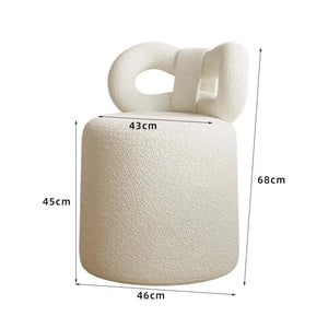 Cashmere Bow With Backrest Stool-Foot Stools