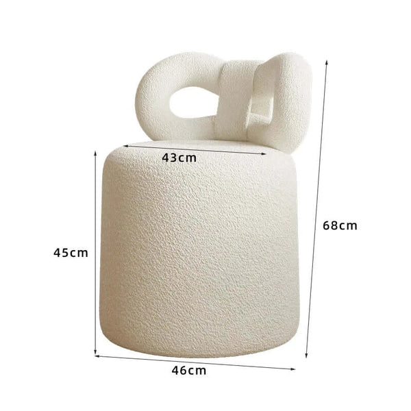 Cashmere Bow With Backrest Stool-Foot Stools