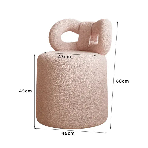 Cashmere Bow With Backrest Stool-Foot Stools