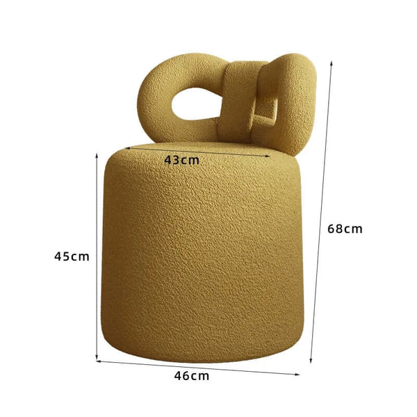 Cashmere Bow With Backrest Stool-Foot Stools