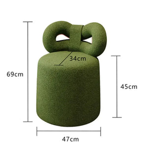 Cashmere Bow With Backrest Stool-Foot Stools
